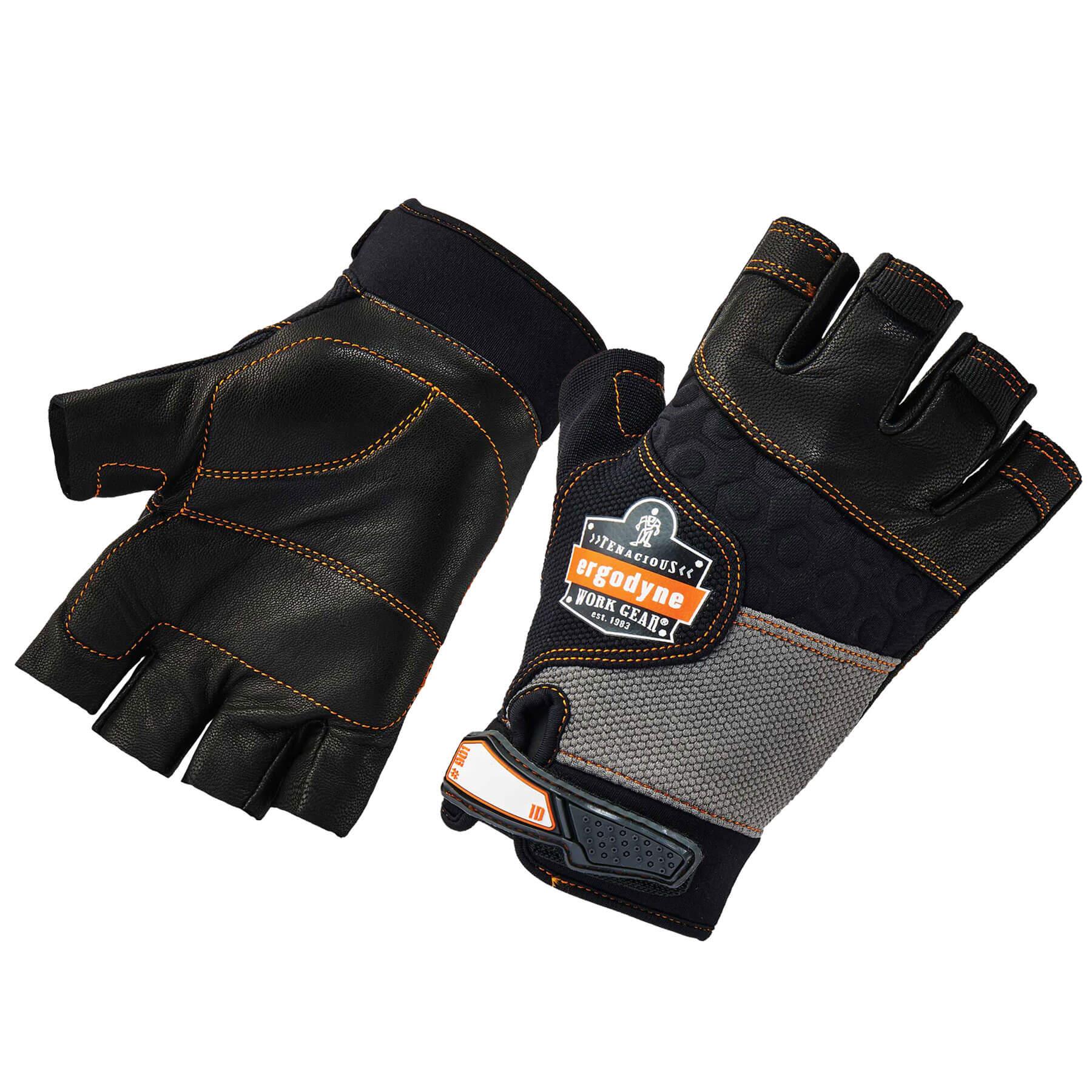 PROFLEX 901 HALF-FINGER LEATHER IMPACT - Impact & Anti-Vibe Gloves